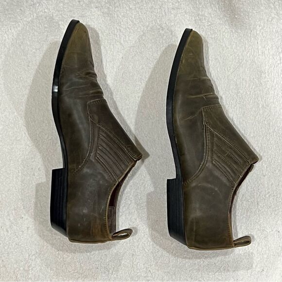 Premier Low Top Cowboy Boot in Olive Brown Size 7.5 - Picture 5 of 13